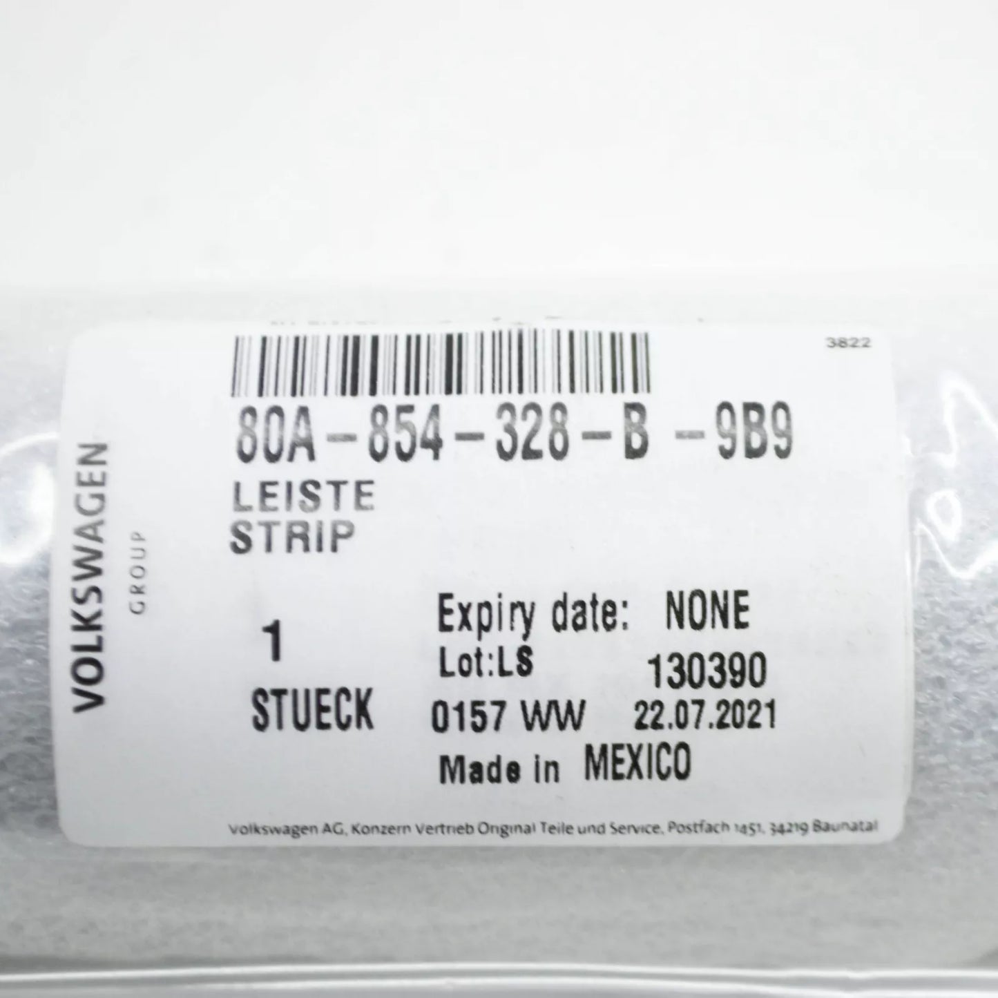 NEW AUDI Q5 FY FRONT WINDSHIELD RIGHT VERTICAL TRIM 80A854328B9B9 ORIGINAL