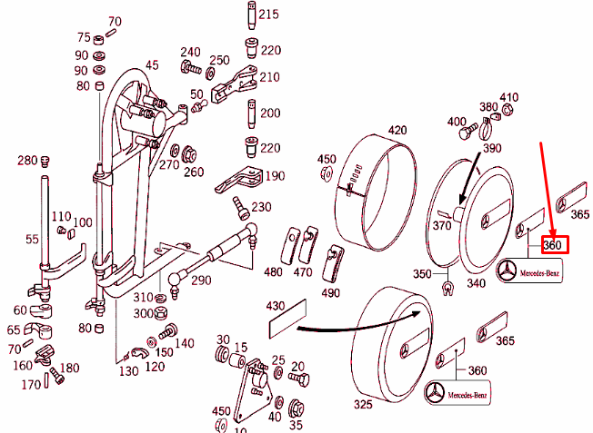 NEW MERCEDES-BENZ G W463 SPARE WHEEL CARRIER EMBLEM PLATE A4638980511 ORIGINAL