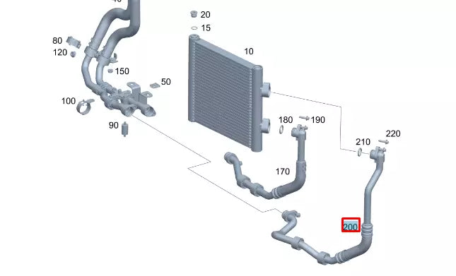 NEW MERCEDES-BENZ GLE W167 OIL RETURN COOLER LINE AMG A1675010803 ORIGINAL