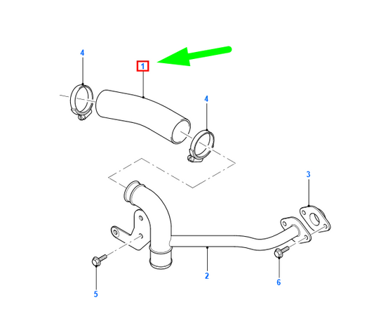 new ford mondeo mk3 egr air hose 1127828 1c1q-9351-ad original