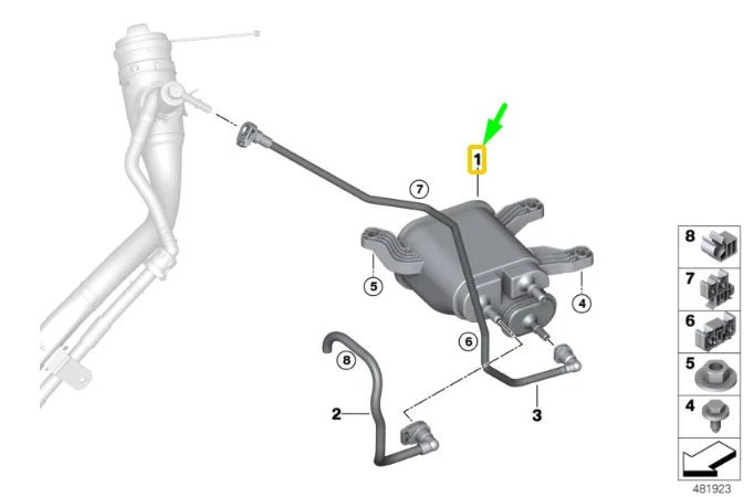 NEW BMW 5 G30 ACTIVATED CHARCOAL FILTER 16137371249 7371249 ORIGINAL
