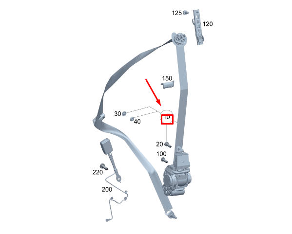 new mercedes-benz gla h247 front right seatbelt a24786060029c94 original