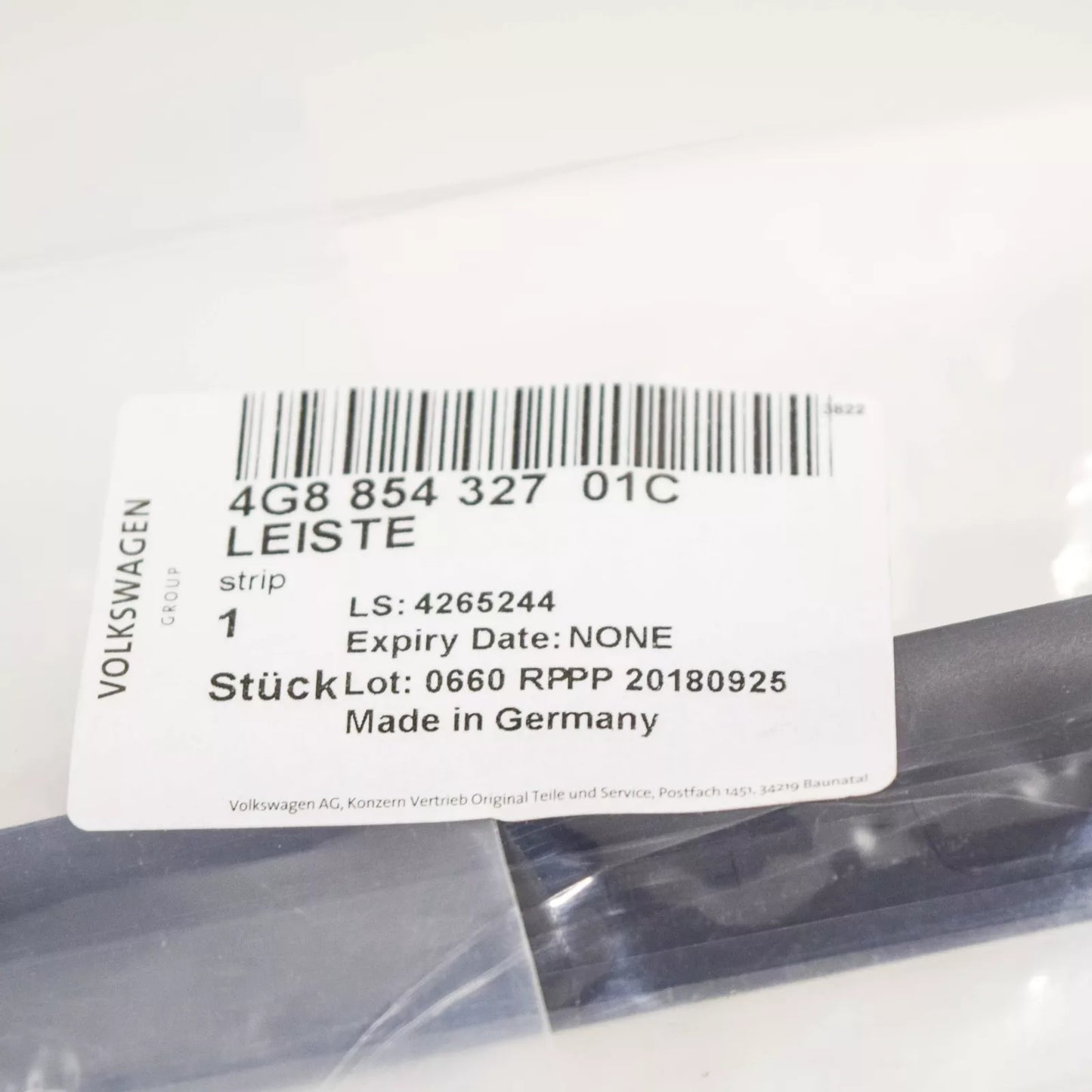 NEW AUDI A7 SPORTBACK 4G8 FRONT LEFT WATER DEFLECTOR 4G885432701C ORIGINAL