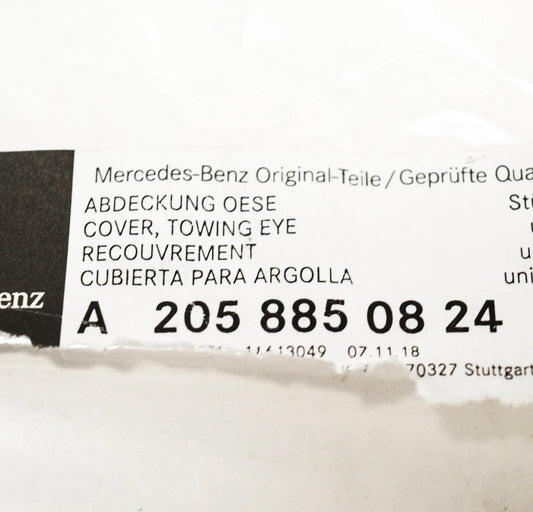 NEW MB C-CLASS W205 REAR BUMPER DIFFUSER TOW HOOK COVER A2058850824 2016