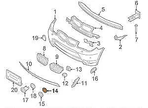 NEW BMW X3 E83 FRONT BUMPER FOG LIGHT COVER LEFT 51113402495 3402495 ORIGINAL