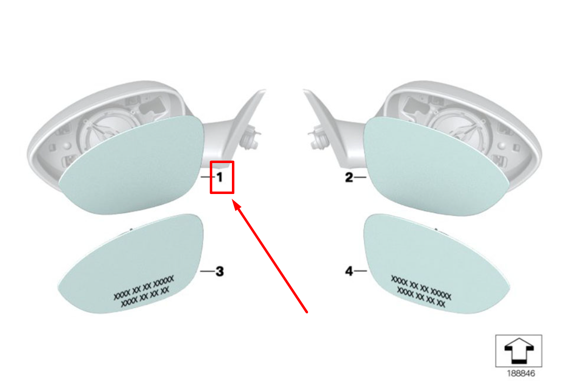 new bmw z4 roadster e89 front left door mirror glass 51167251687 7251687