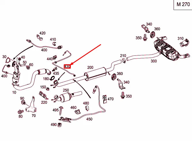 NEW MERCEDES-BENZ GLA X156 EXHAUST SYSTEM TEMPERATURE SENSOR A0009059505