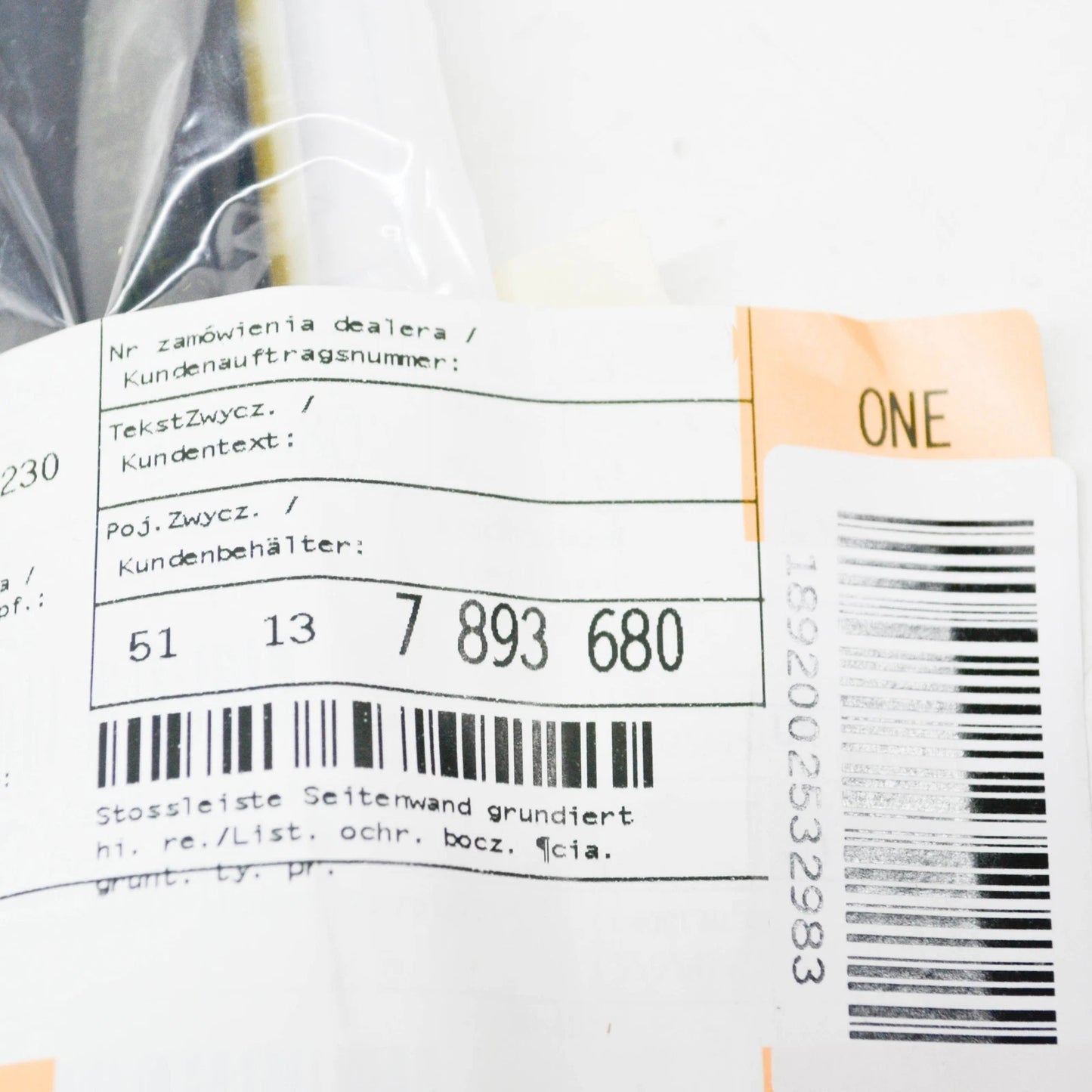 NEW BMW M3 CONVERTIBLE E46 REAR RIGHT FENDER MOLDING TRIM 51137893680 ORIGINAL