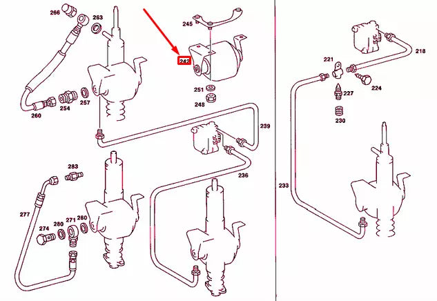 NEW MERCEDES-BENZ SALOON W123 HYDRAULIC SYSTEM AIR CELL A1233200215 ORIGINAL