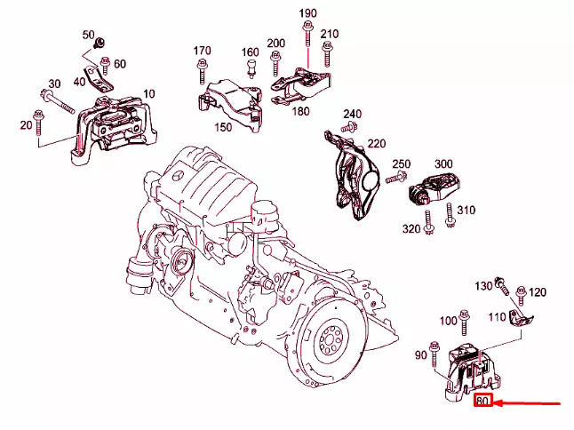 NEW MERCEDES-BENZ CLA COUPE C117 GEARBOX TRANSMISSION MOUNT A2462402317 ORIGINAL