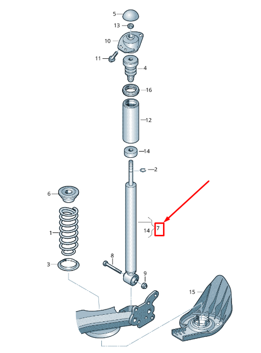 new skoda rapid nh rear shock absorber 6r0513025bb original