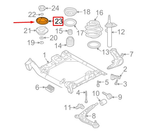 NEW BMW 3 E46 FRONT UPPER STRUT MOUNT REINFORCEMENT PLATE 51717036781 ORIGINAL