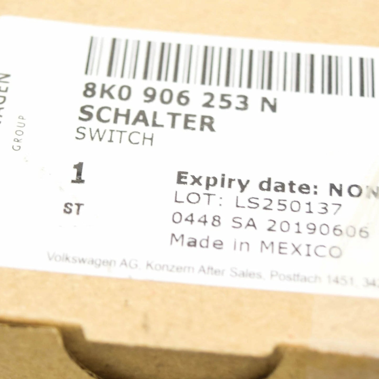 NEW AUDI R8 4S EVAPORATIVE EMISSIONS SYSTEM PRESSURE SENSOR 8K0906253N ORIGINAL