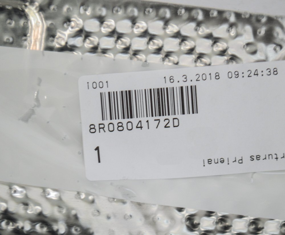 new audi q5 8r rear right side heat insulation plate 8r0804172d 2016 original