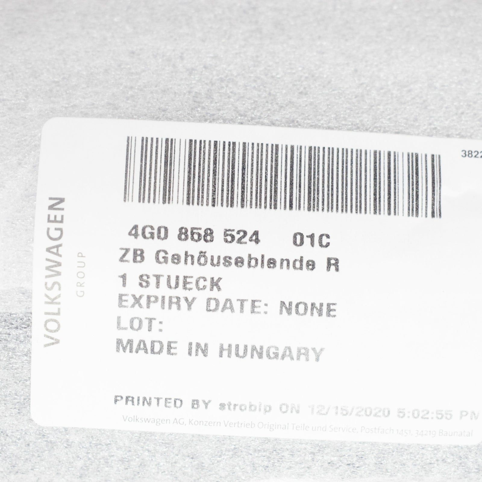 NEW AUDI A6 C7 FRONT RIGHT DOOR MIRROR LOWER COVER 4G085852401C ORIGINAL