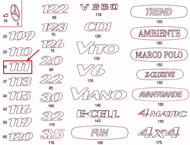 NEW MERCEDES-BENZ VITO W639 REAR EMBLEM BADGE A6398170200 ORIGINAL