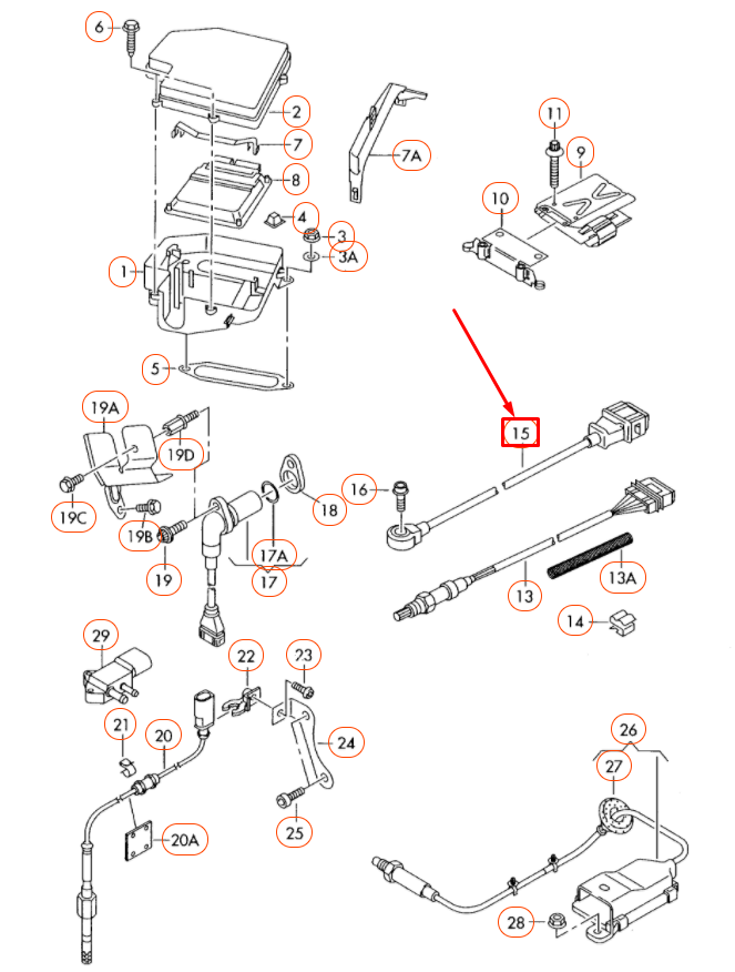 NEW AUDI A4 B7 FRONT LEFT KNOCK SENSOR WITH WIRING HARNESS 079905377E ORIGINAL