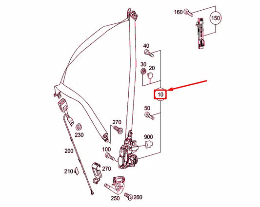NEW MERCEDES-BENZ GLE W166 FRONT LEFT SEAT BELT A16686013008T44 ORIGINAL