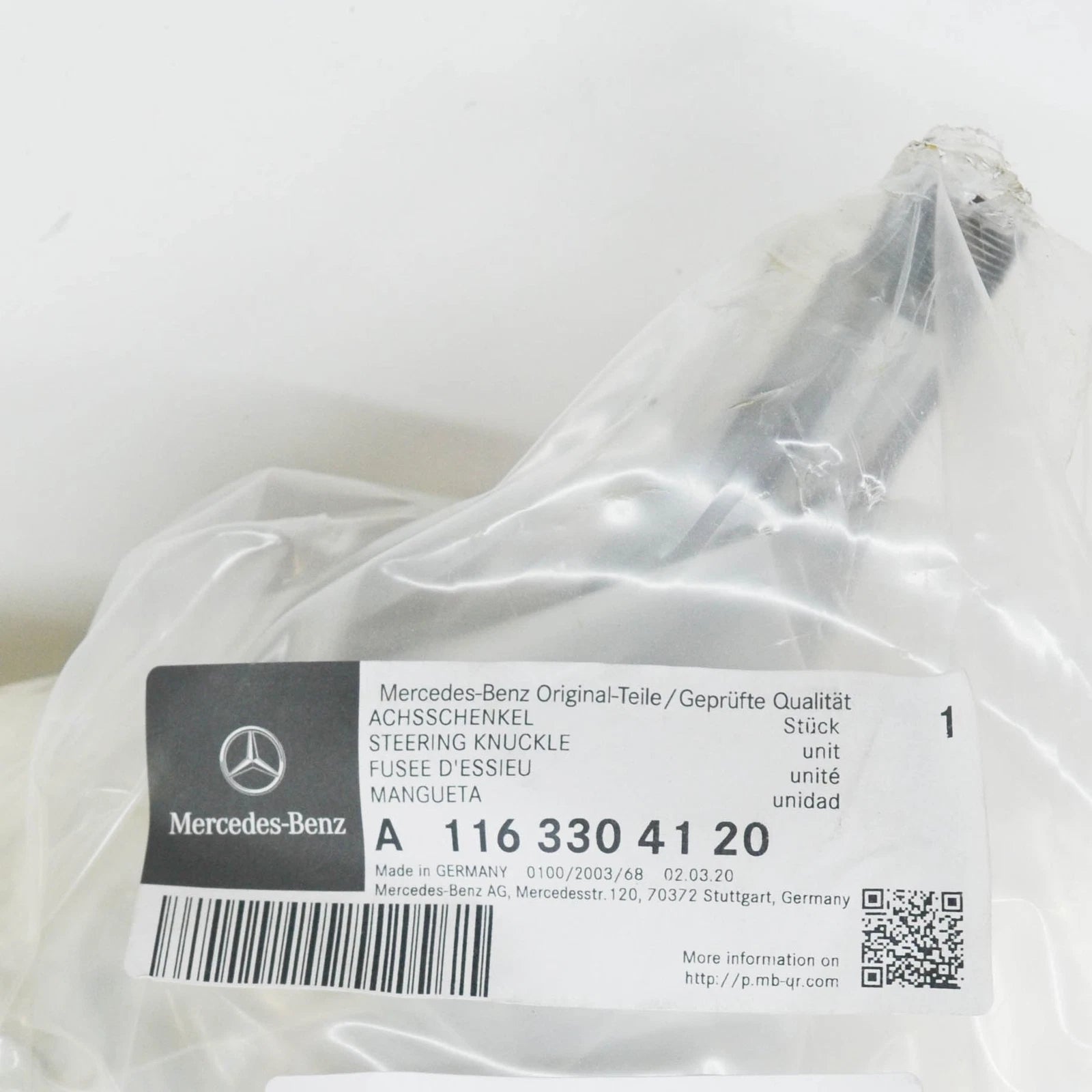 NEW MERCEDES-BENZ S W126 FRONT RIGHT STEERING KNUCKLE A1163304120 ORIGINAL