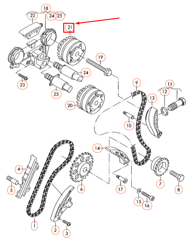 new vw transporter t5 outlet camshaft adjuster unit 022109088m original