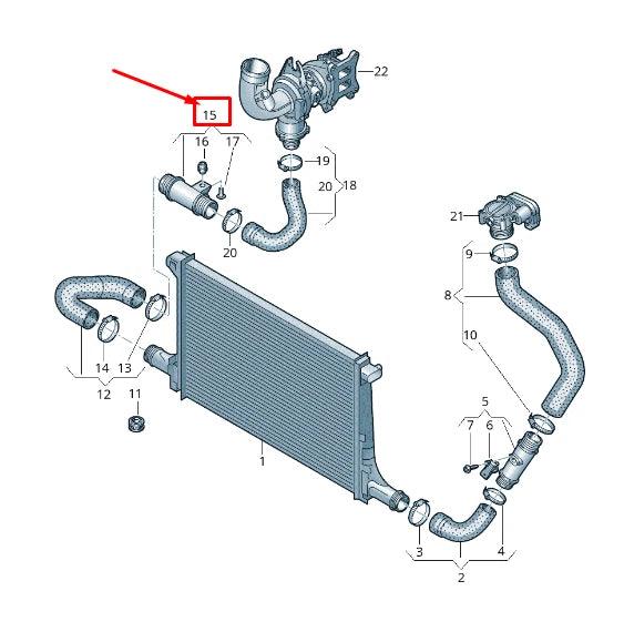 NEW AUDI Q7 4M ENGINE PRESSURE PIPE 4M0145762B ORIGINAL