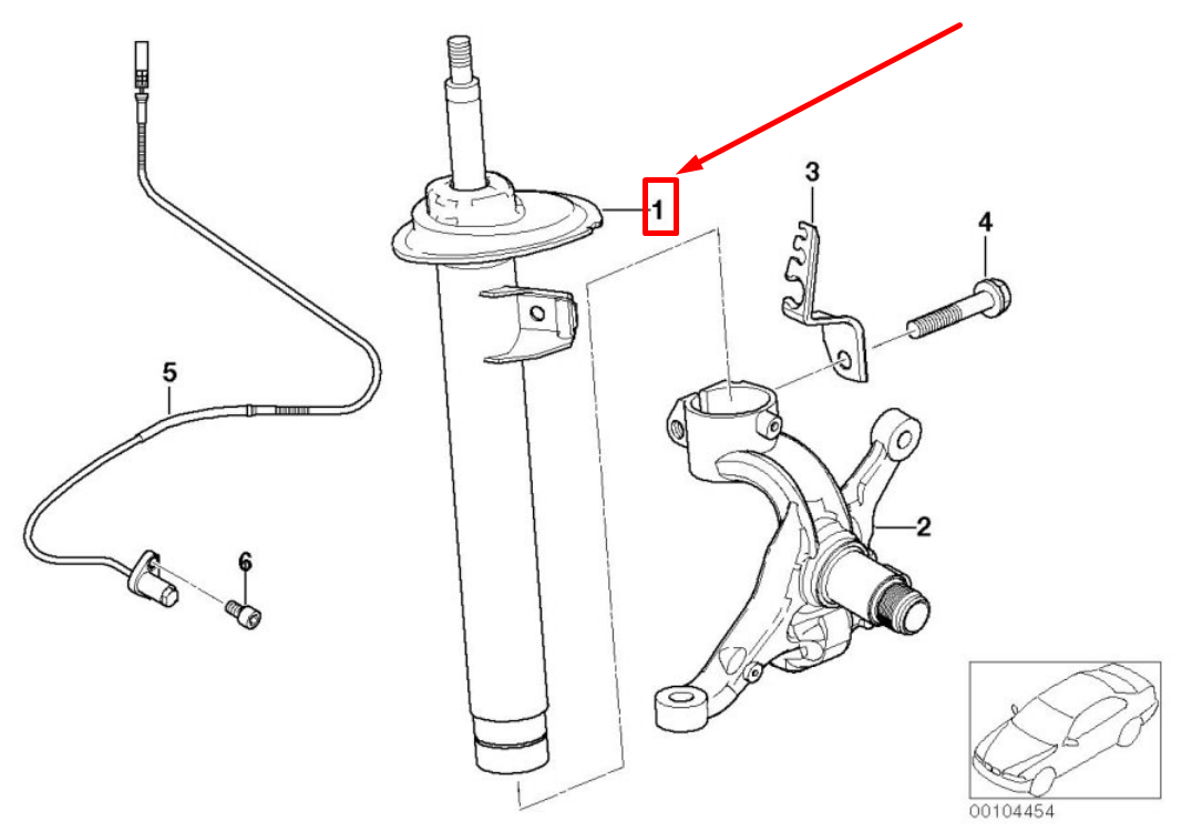 new bmw z4 coupe e86 front left shock absorber 6785587 31316785587 original
