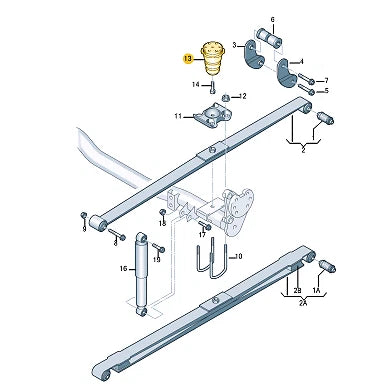 NEW VOLKSWAGEN CADDY 2K LEAF SPRING STOP BUFFER 2K0511153D ORIGINAL