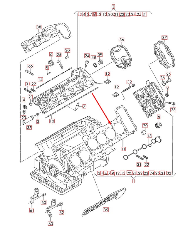 NEW AUDI RS5 8T LEFT CYLINDER HEAD GASKET 079103383BR 4.2 PETROL ORIGINAL