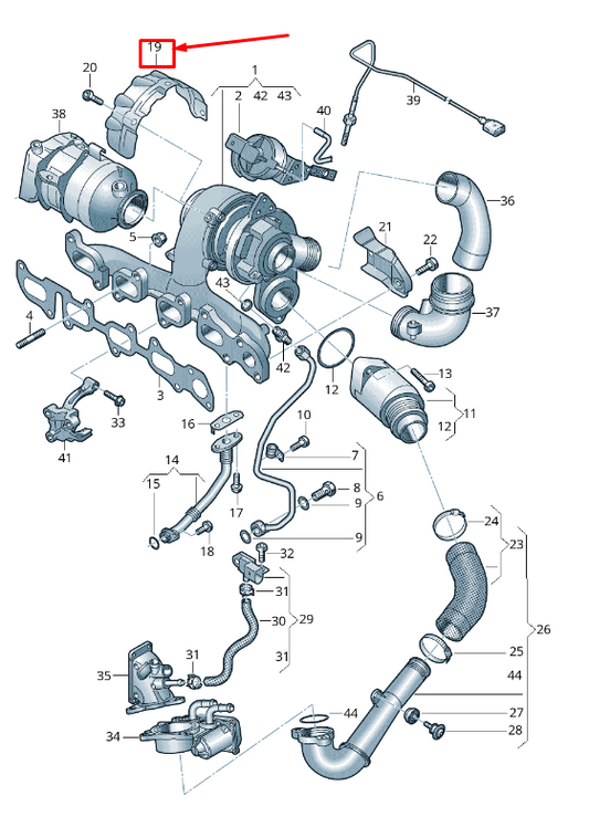new audi a5 8t turbocharger heat shield 04l129969k original
