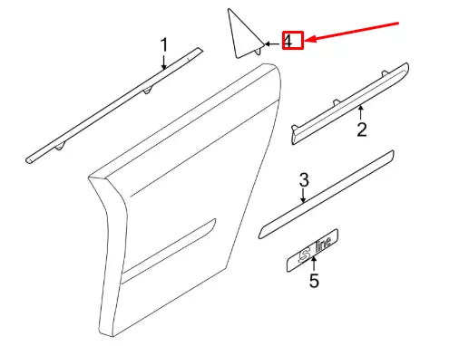 NEW AUDI A3 8P REAR DOOR RIGHT OUTER CORNER TRIM 8P4853274CY9B