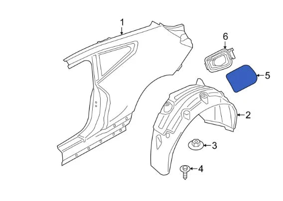 NEW BMW 4 COUPE G22 FUEL TANK FLAP CAP COVER 7478446 41007478446 ORIGINAL