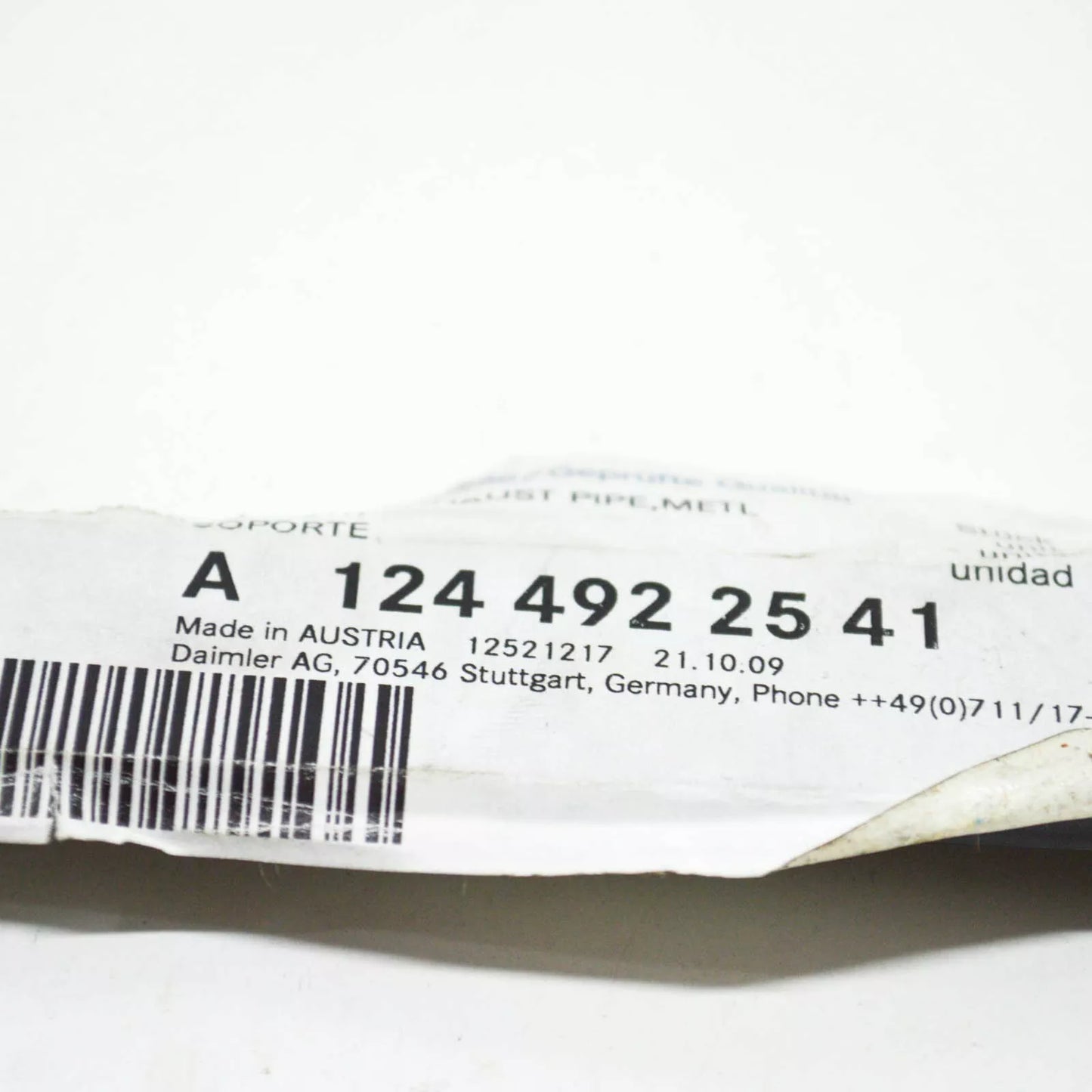 NEW MERCEDES-BENZ E W124 FRONT EXHAUST PIPE BRACKET A1244922541