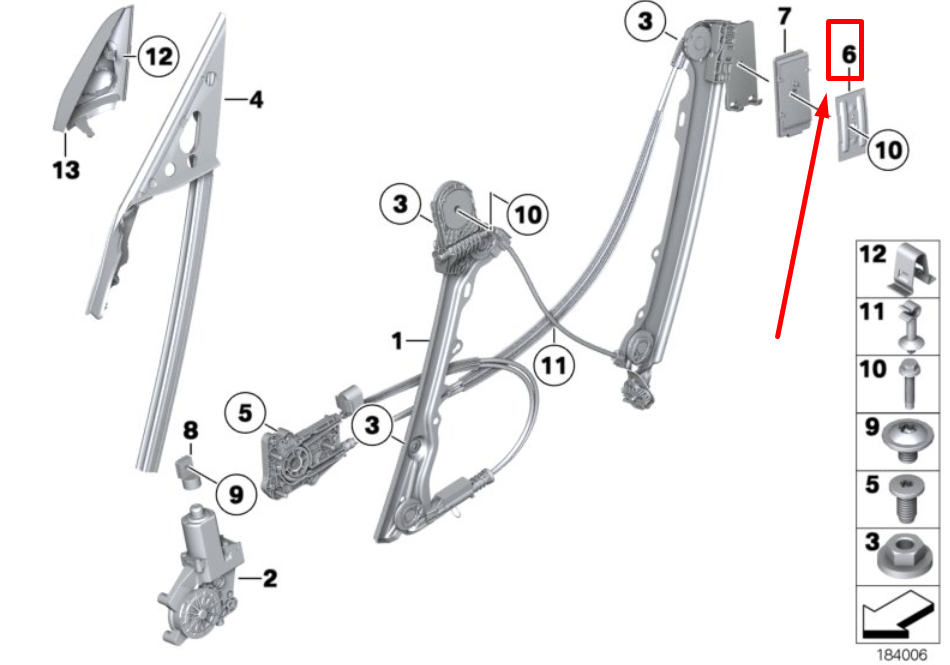 new bmw z4 roadster e89 window regulator plate 7119209 51337119209 original
