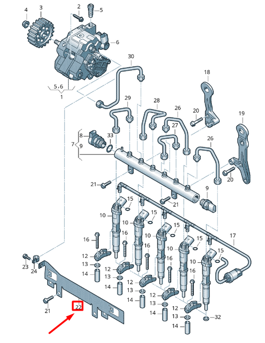 NEW VOLKSWAGEN CRAFTER 2F MK1 HIGH PRESSURE PUMP BRACKET 076971501A ORIGINAL