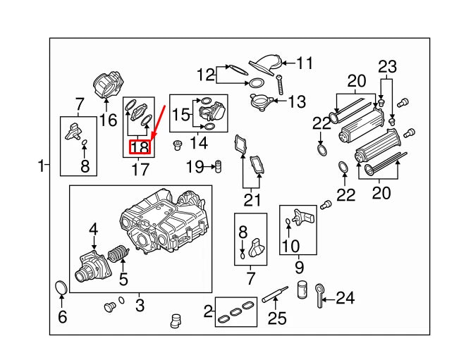 NEW AUDI A6 AVANT C7 THROTTLE BODY SEAL O-RING 06E145272C ORIGINAL