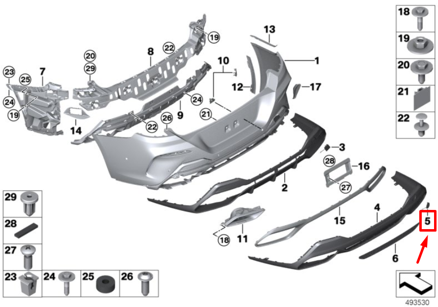 new bmw 8 cabrio g14 rear bumper towing eye cover 51128077463 8077463 original