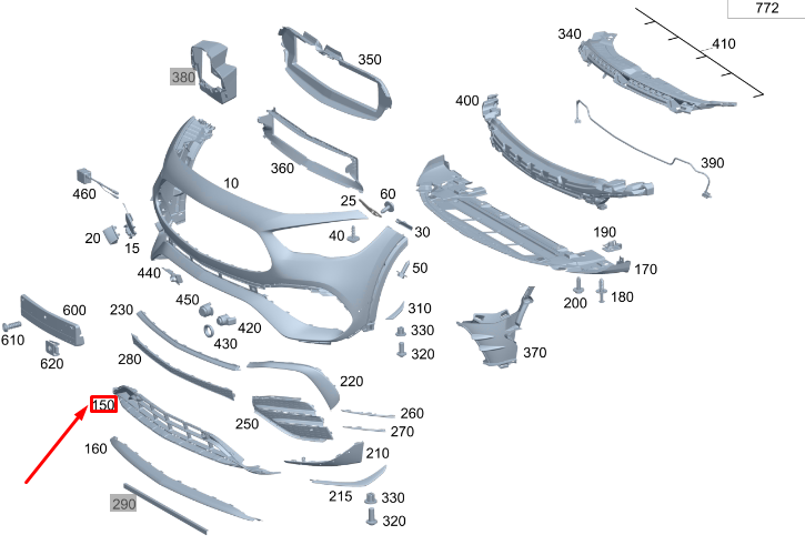 new mercedes-benz gla h247 amg front bumper lower trim a2478859508 original