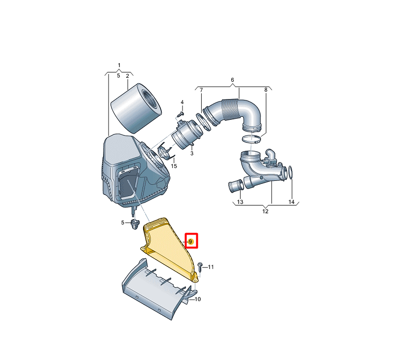 NEW AUDI A6 C8 AVANT INTAKE AIR DUCT 4K0129520C ORIGINAL