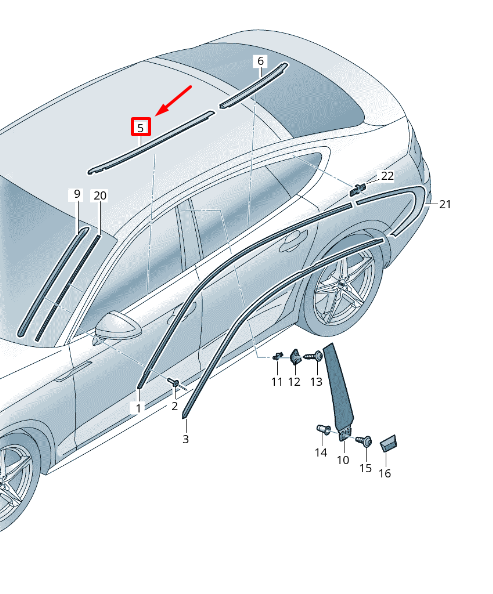 new audi a5 sportback f5 front left door window slot seal 8w88532832zz original