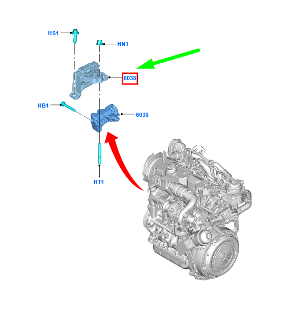 new ford focus mk3 c346 engine front support bracket 2111961 original