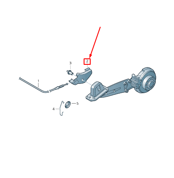 new audi a3 sportback 8p rear left parking cable bracket 1k0609639 original