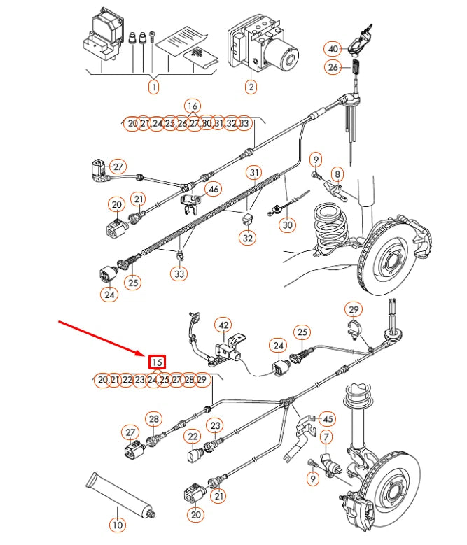 NEW AUDI Q3 8U FRONT LEFT WHEEL ABS SPEED WIRING HARNESS 5N0927903M