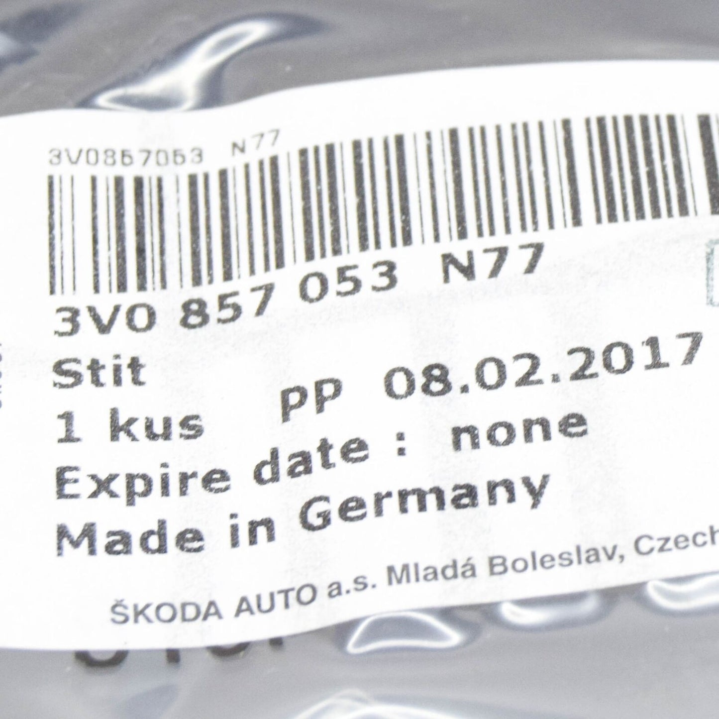 NEW SKODA SUPERB MK3 LEFT INSTRUMENT HOUSING COVER LHD 3V0857053N77 ORIGINAL