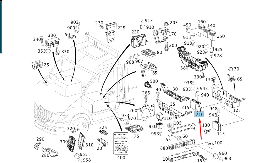 NEW MERCEDES-BENZ SPRINTER W906 TRAILER SOCKET CONTROL UNIT A9069009901 ORIGINAL