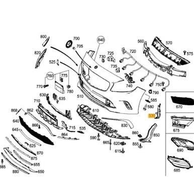 NEW MB A W176 FRONT BUMPER LEFT SIDE BRACKET A176885210064