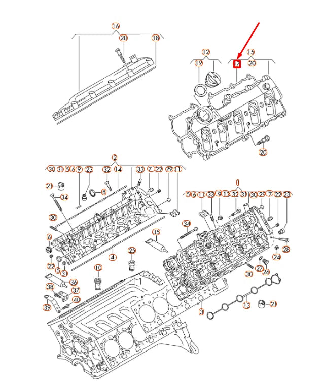 NEW AUDI A6 C6 LEFT VALVE COVER GASKET SEAL 07L103483J