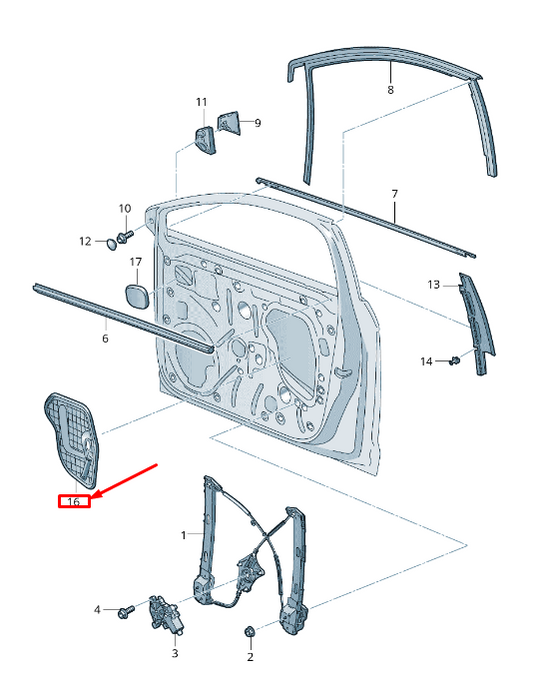 new seat leon 5f front right door inner panel cover 5f3837916b original