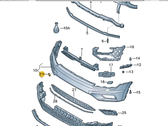 NEW VOLKSWAGEN TIGUAN AD FRONT RIGHT BUMPER TOW EYE COVER 5NN807241C041
