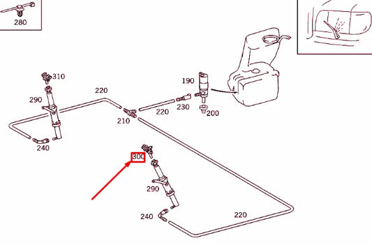 NEW MERCEDES-BENZ S W220 LEFT HEADLAMP WASHER NOZZLE A2208601547 ORIGINAL