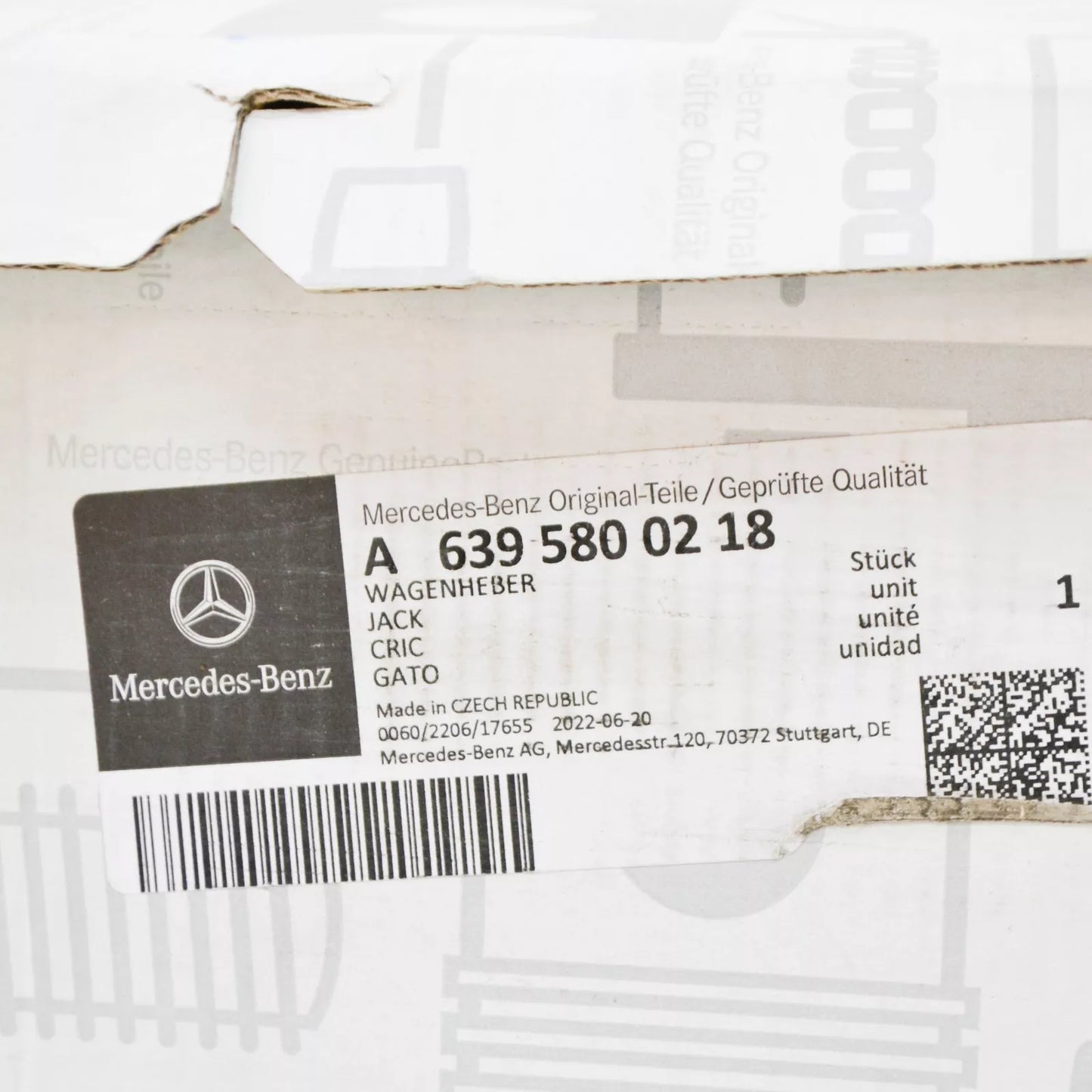 NEW MERCEDES-BENZ VITO W447 LIFT JACK A6395800218 ORIGINAL